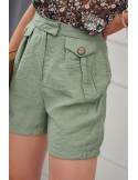 Khaki women\'s casual shorts MP47370 - Online store - Boutique